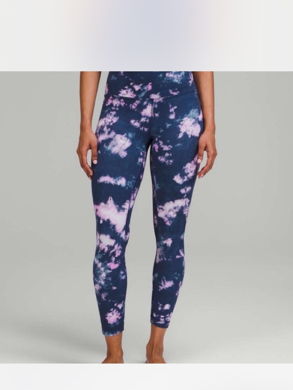 lululemon athletica Navy & Light Pink Tie-Dye High-Rise Leggings